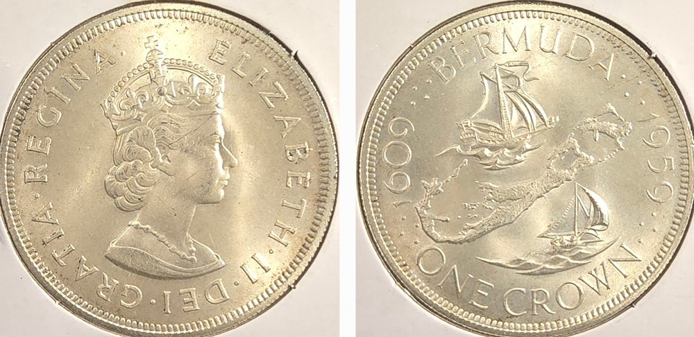 coins world bermuda crown 1959
