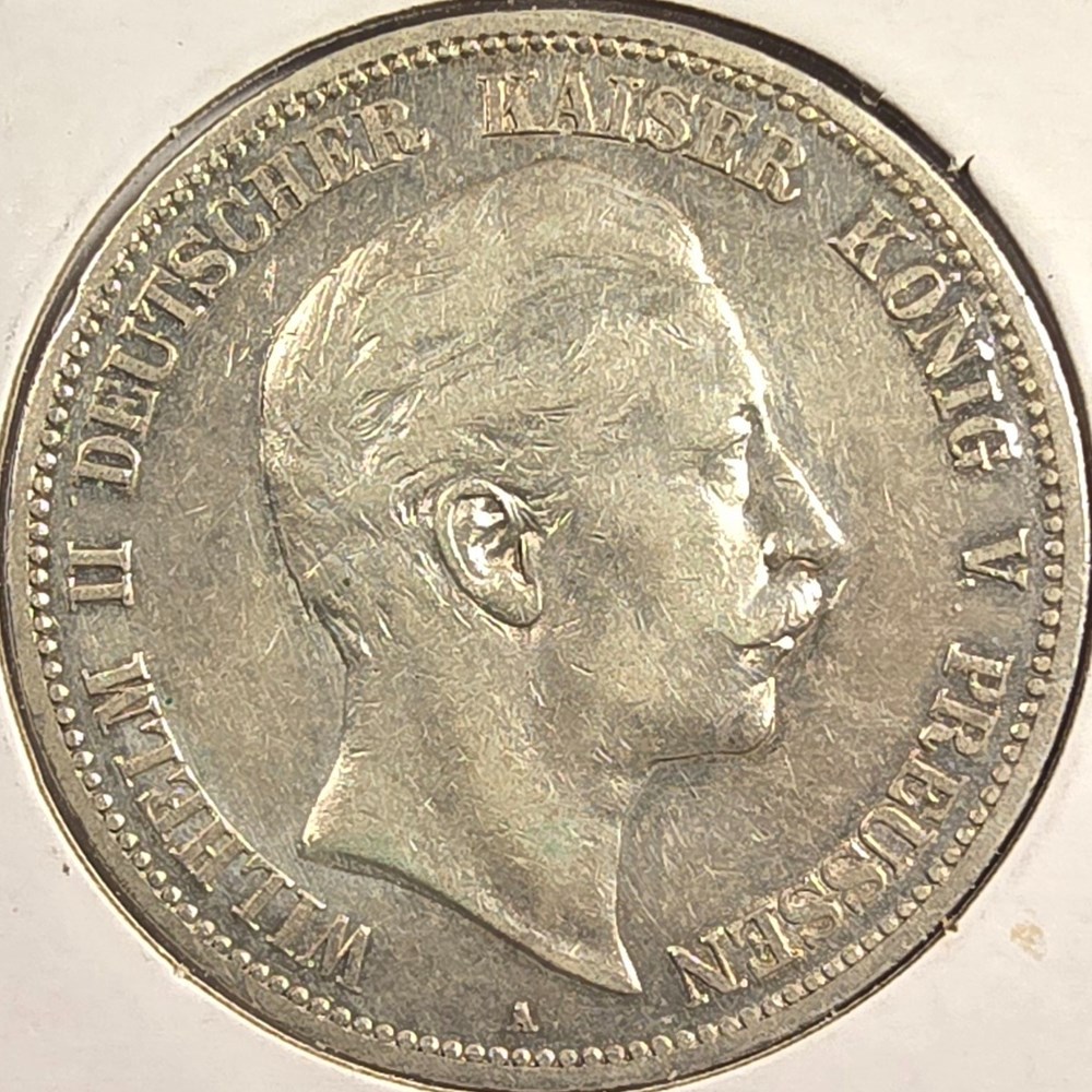 German States (Prussia) - 5 Marks, 1908 2 coins world germany german states prussia 5 marks 1908