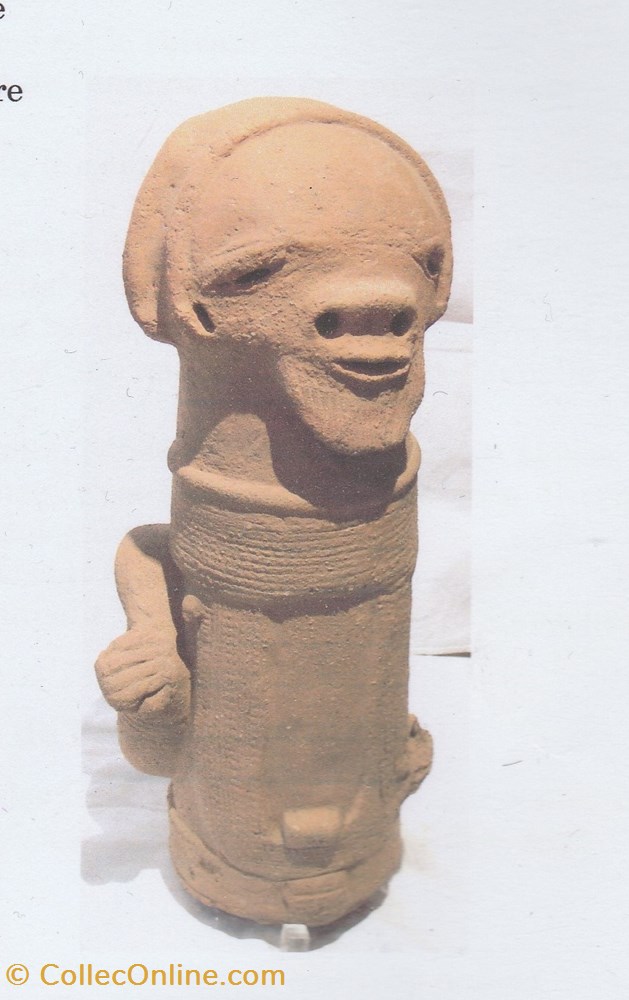 art antiquites africain terre cuite personnage masculin culture sokoto