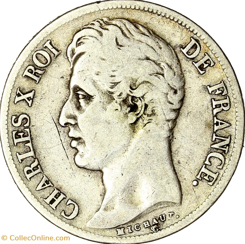 2 francs, Charles X, 1829, Lille monnaies monde france 2 francs charles x 1829 lille