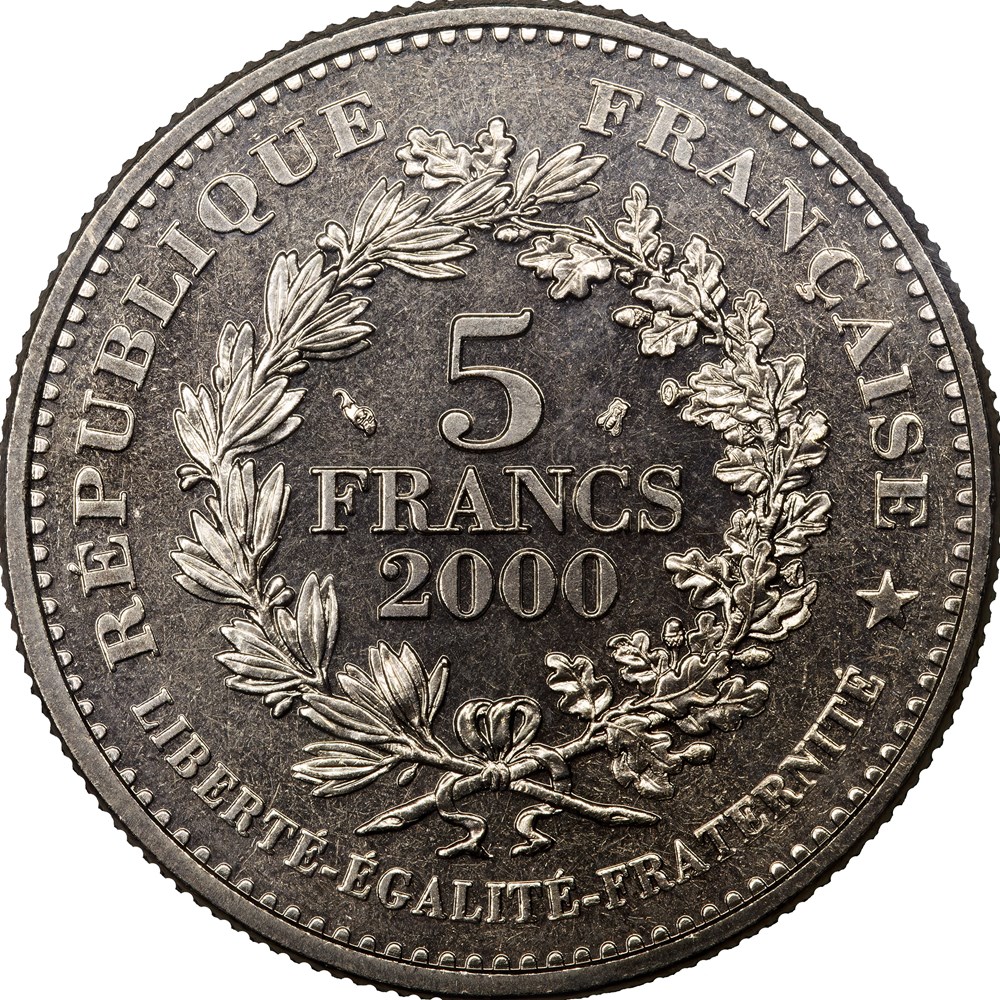 5 francs Ecu d'or de Saint-Louis, BU, 2000 monnaies monde france 5 francs ecu or de saint louis bu 2000