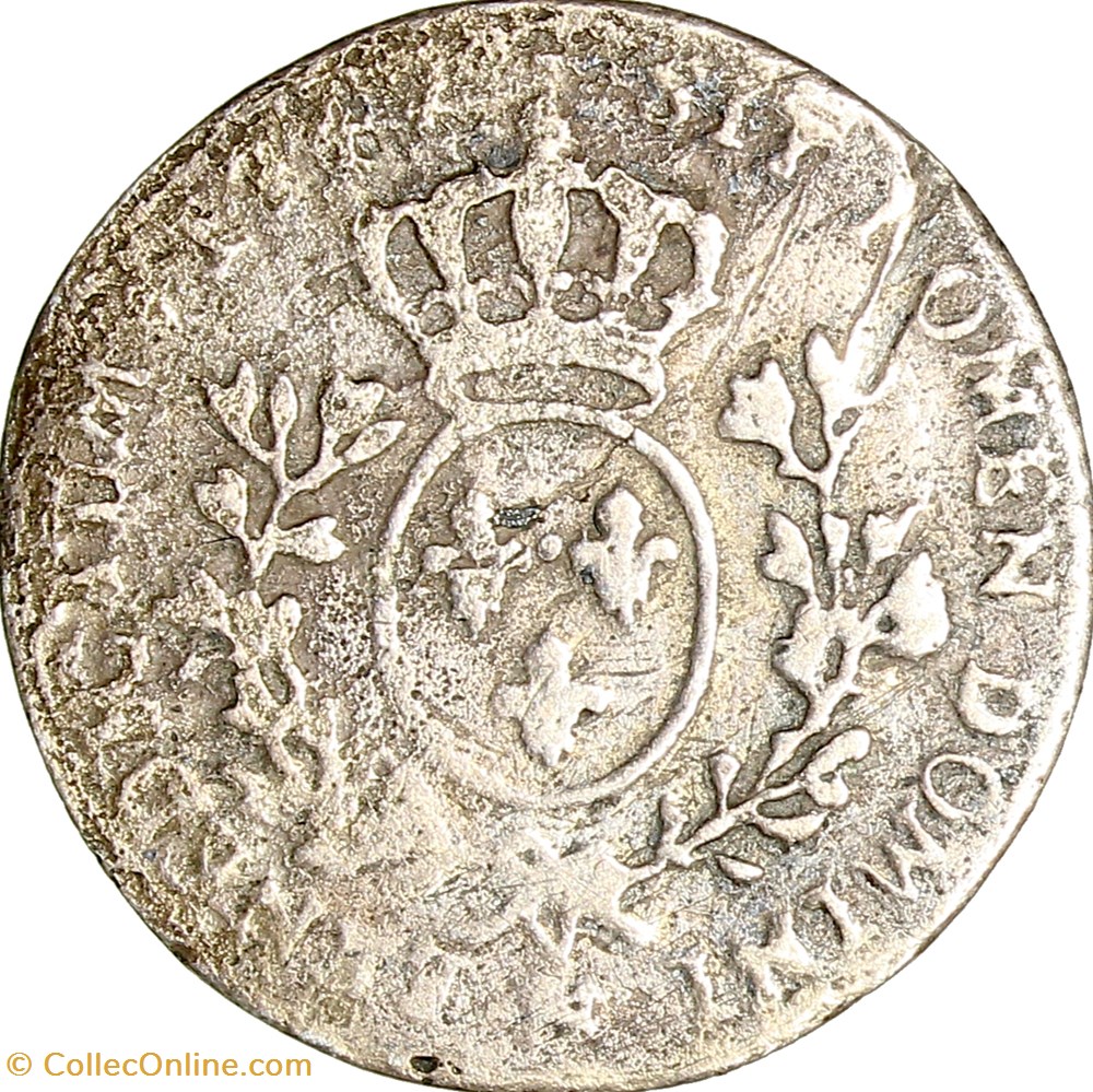 monnaies europe medievale france royales dixieme ecu au bandeau louis xv 1747 dijon