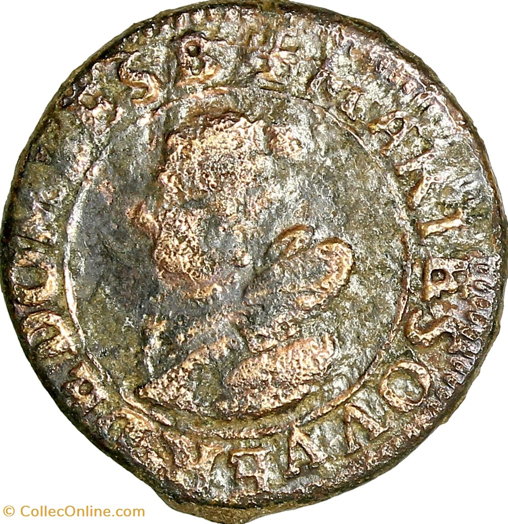 monnaies europe medievale france feodales double tournois de marie de bourbon montpensier 1626 trevoux
