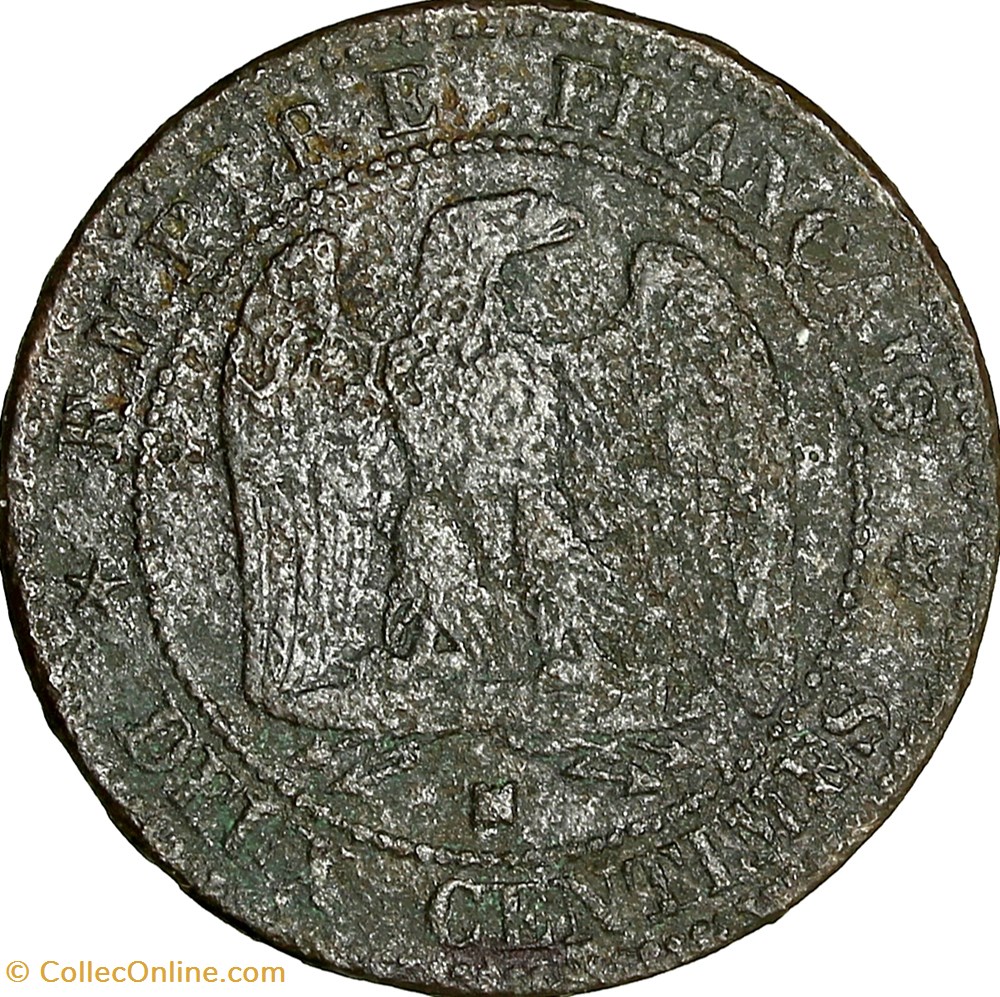 Deux centimes, tête nue, Napoléon III, 1856, Marseille monnaies monde france deux centimes tete nue napoleon iii 1856 marseille