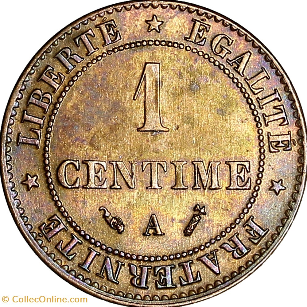1 centime Cérès, IIIe République, 1895, Paris monnaies monde france 1 centime ceres iiie republique 1895 paris