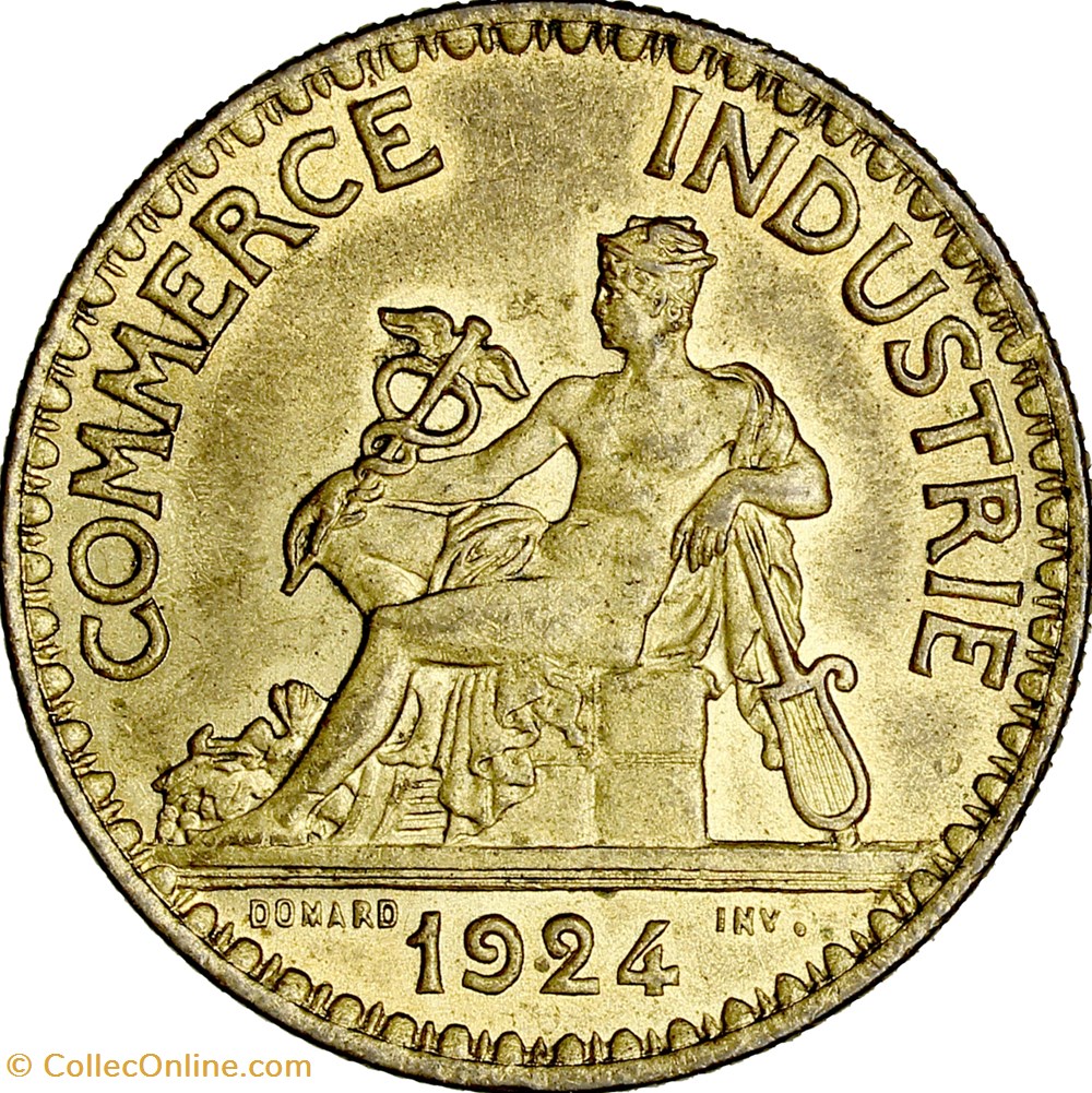 2 francs Chambres de Commerce, IIIe République, 1924 monnaies monde france 2 francs chambres de commerce iiie republique 1924