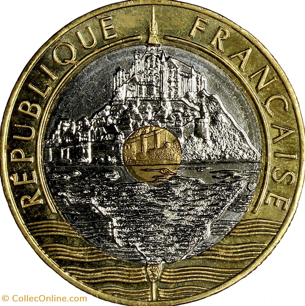 20 francs Mont Saint-Michel, BU, abeille, 1994 monnaies monde france 20 francs mont saint michel bu abeille 1994
