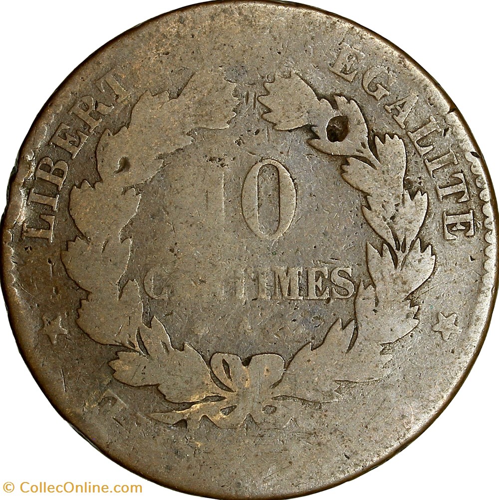 10 centimes Cérès, IIIe République, 1876, Paris monnaies monde france 10 centimes ceres iiie republique 1876 paris