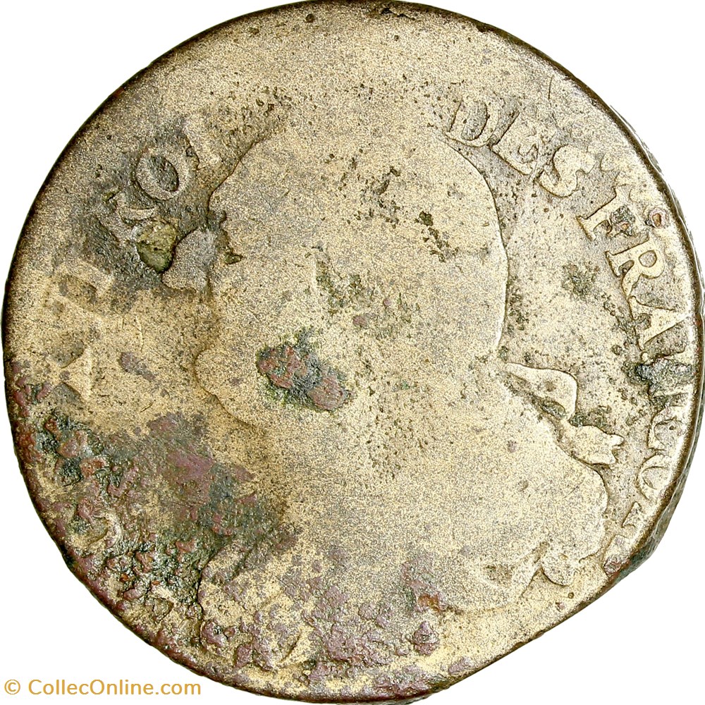 2 sols au faisceau, type François, Louis XVI, 1792, an 4, Lille monnaies monde france 2 sols au faisceau type francois louis xvi 1792 an 4 lille