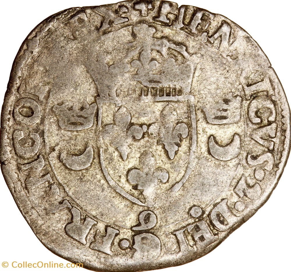 monnaies europe medievale france royales douzain aux croissants henri ii 1550 rennes