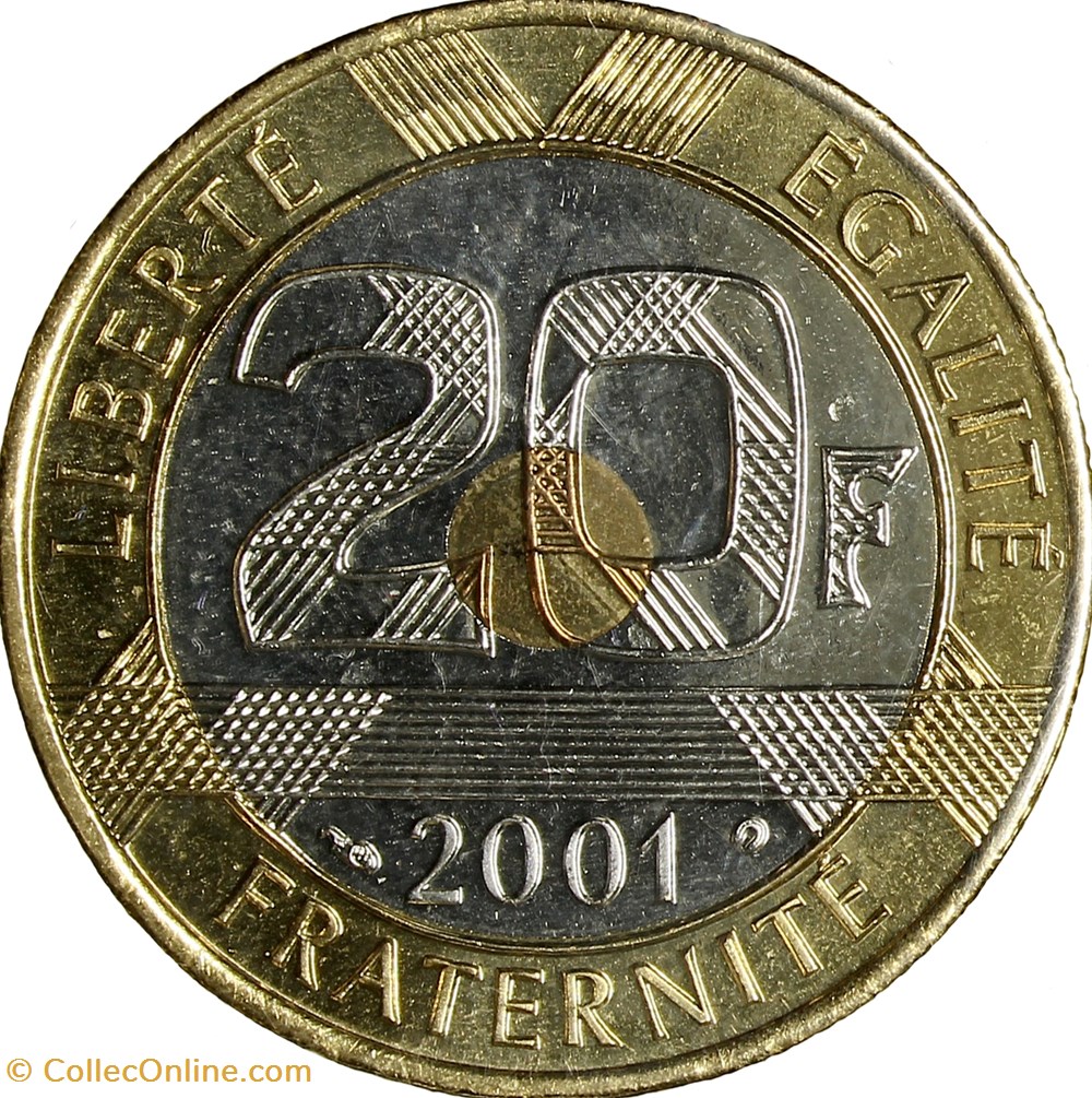 20 francs Mont Saint-Michel, BU, 2001 monnaies monde france 20 francs mont saint michel bu 2001