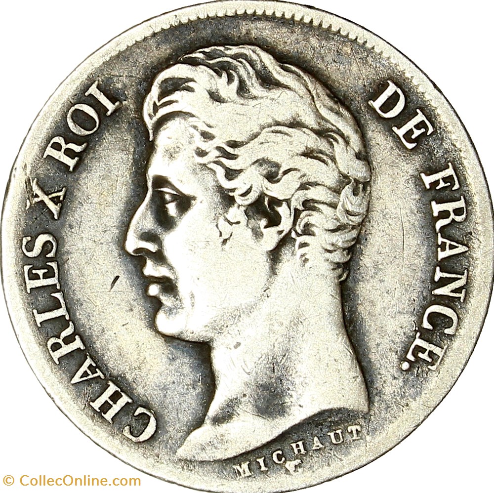 1 franc, Charles X, 1830, Rouen monnaies monde france 1 franc charles x 1830 rouen