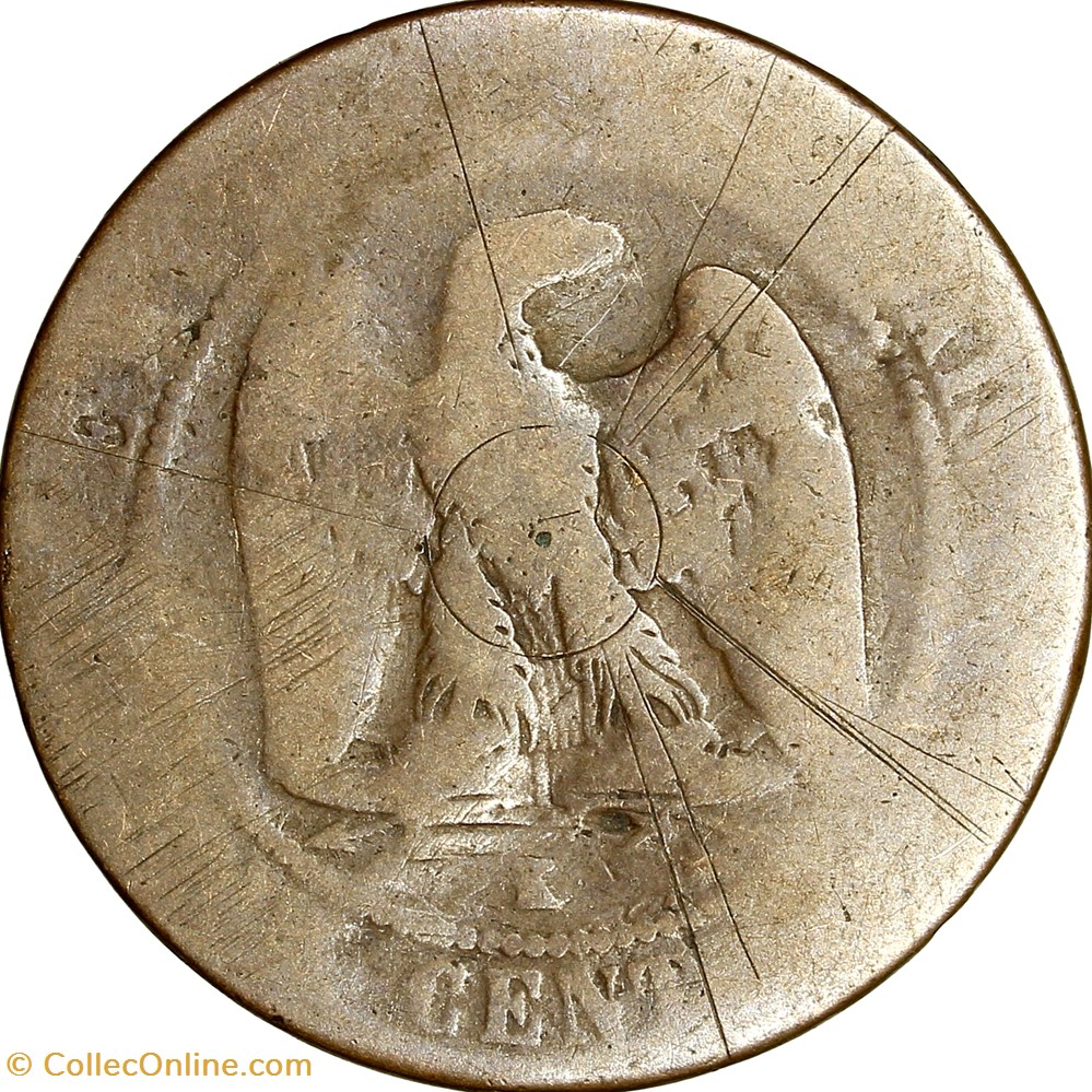 Dix centimes, tête laurée, Napoléon III, 1864, Bordeaux monnaies monde france dix centimes tete lauree napoleon iii 1864 bordeaux