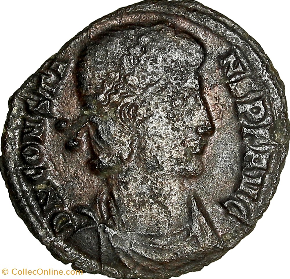 monnaies antiques romaines imperiales et republicaines demi maiorina de constans fel temp reparatio 348 350 thessalonique