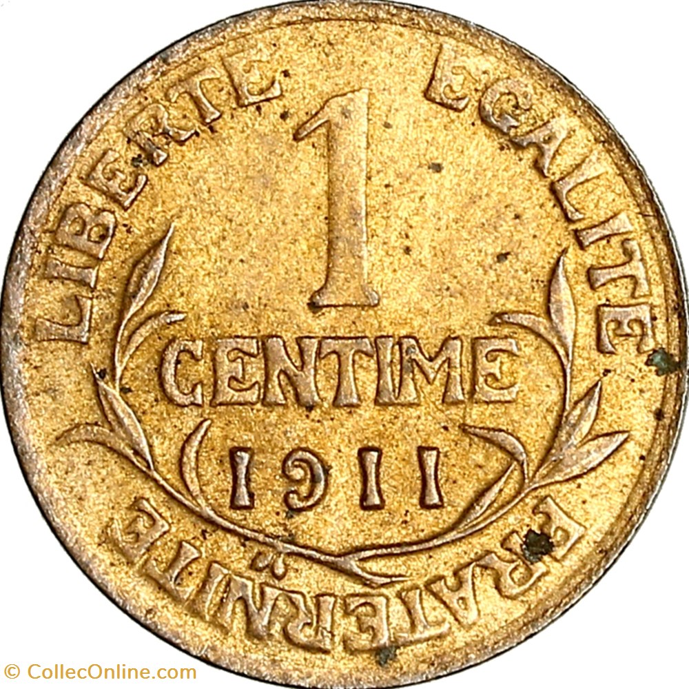 1 centime Daniel-Dupuis, IIIe République, 1911 monnaies france modernes 1 centime daniel dupuis iiie republique 1911