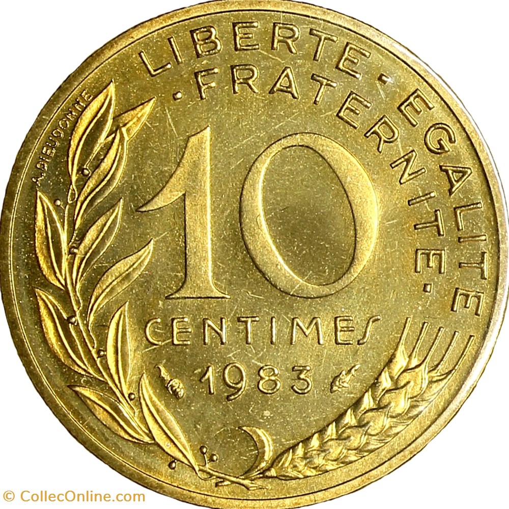 10 centimes Marianne, FDC, 1983 monnaies monde france 10 centimes marianne fdc 1983