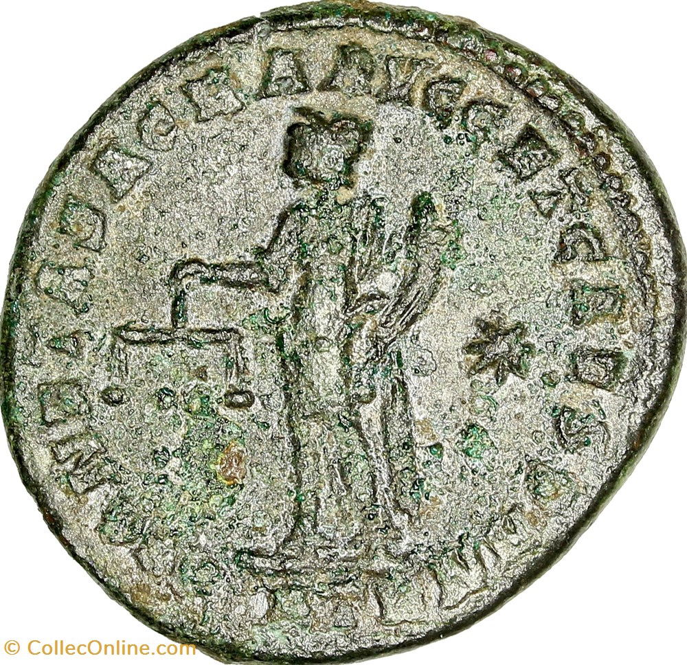 Follis de Galère césar, Moneta, 300-301, Trèves monnaies antiques romaines imperiales republicaines follis de galere cesar moneta 300 301 treves