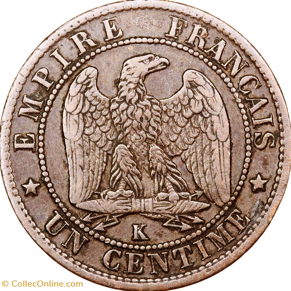 Un centime, tête laurée, Napoléon III, 1861, Bordeaux monnaies monde france un centime tete lauree napoleon iii 1861 bordeaux