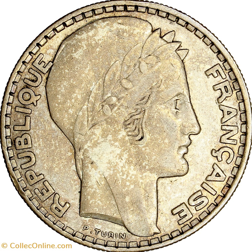 monnaies monde france 20 francs turin iiie republique 1929