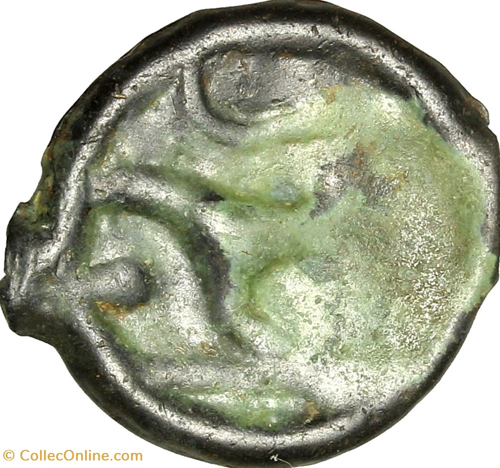 Potin au long cou des Bituriges Cubes (incertaines) monnaies antiques celtes potin au long cou des bituriges cubes incertaines
