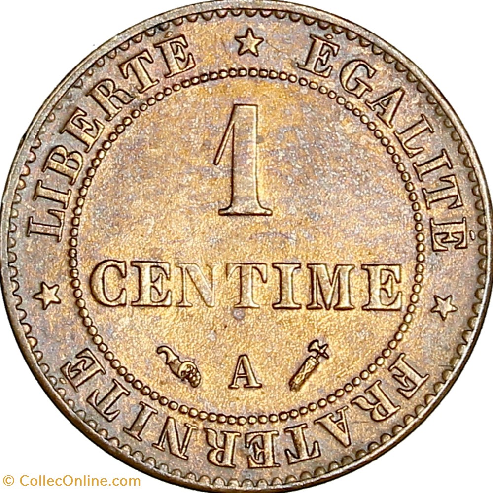 1 centime Cérès, IIIe République, 1890, Paris monnaies monde france 1 centime ceres iiie republique 1890 paris