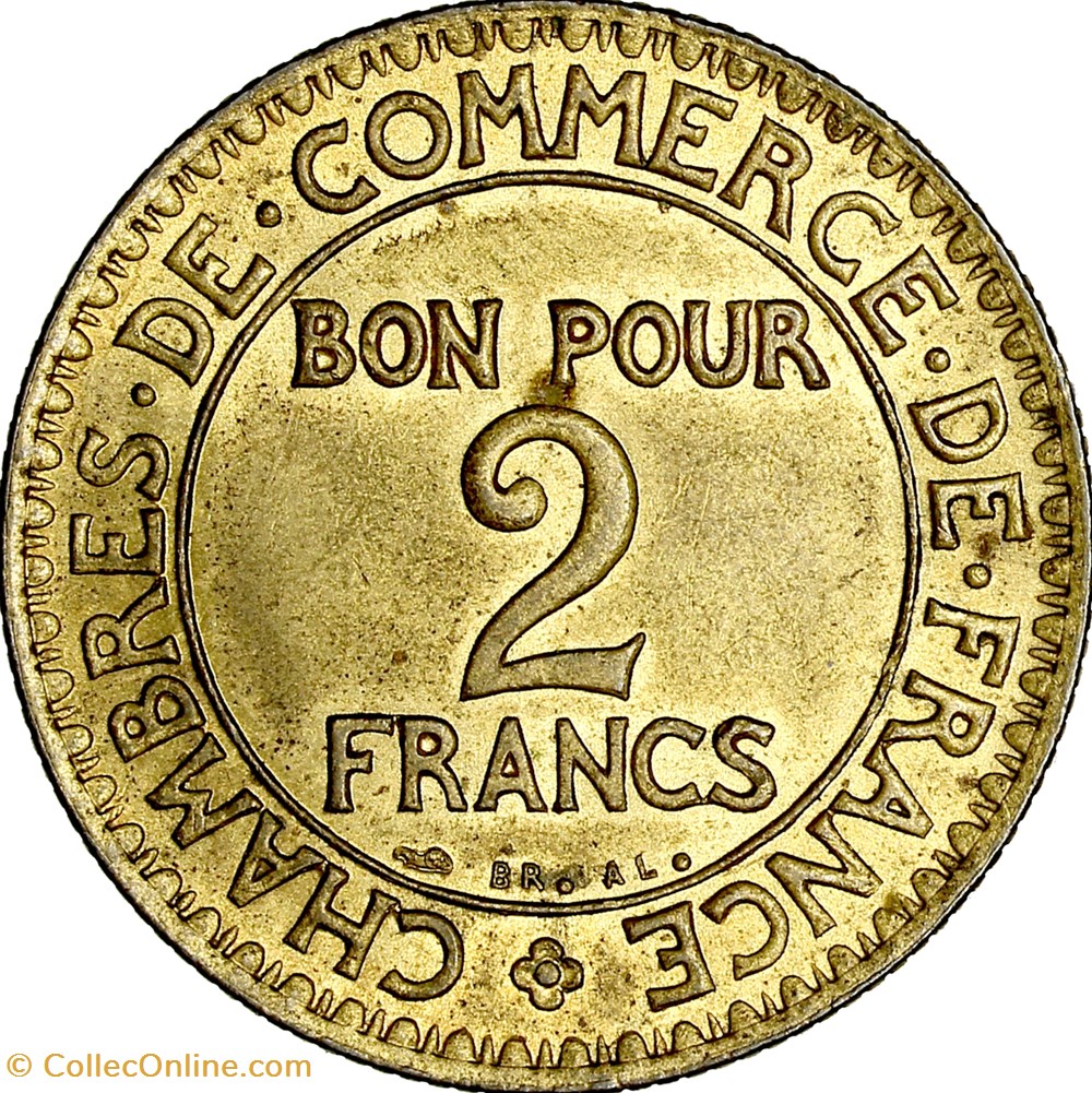 2 francs Chambres de Commerce, IIIe République, 1924 monnaies monde france 2 francs chambres de commerce iiie republique 1924