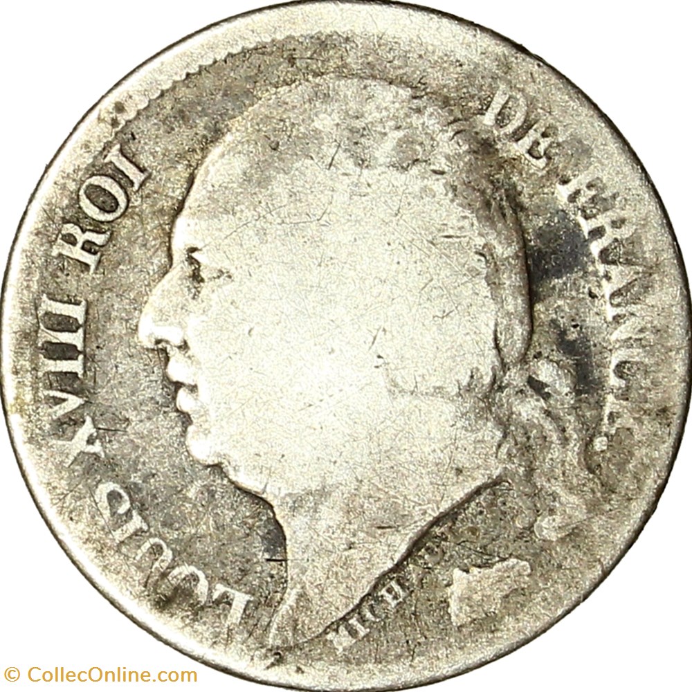 1/2 franc, Louis XVIII, 1823, Paris monnaies monde france 1 2 franc louis xviii 1823 paris