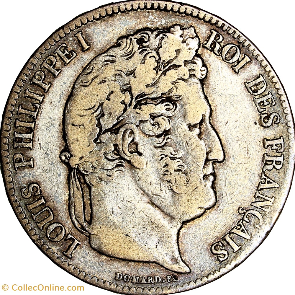 monnaies monde france 5 francs 2e type domard louis philippe ier 1837 rouen
