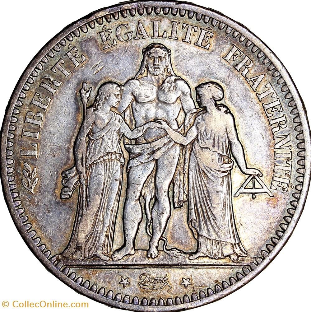 5 francs Hercule, IIe République, 1849, Paris monnaies monde france 5 francs hercule iie republique 1849 paris