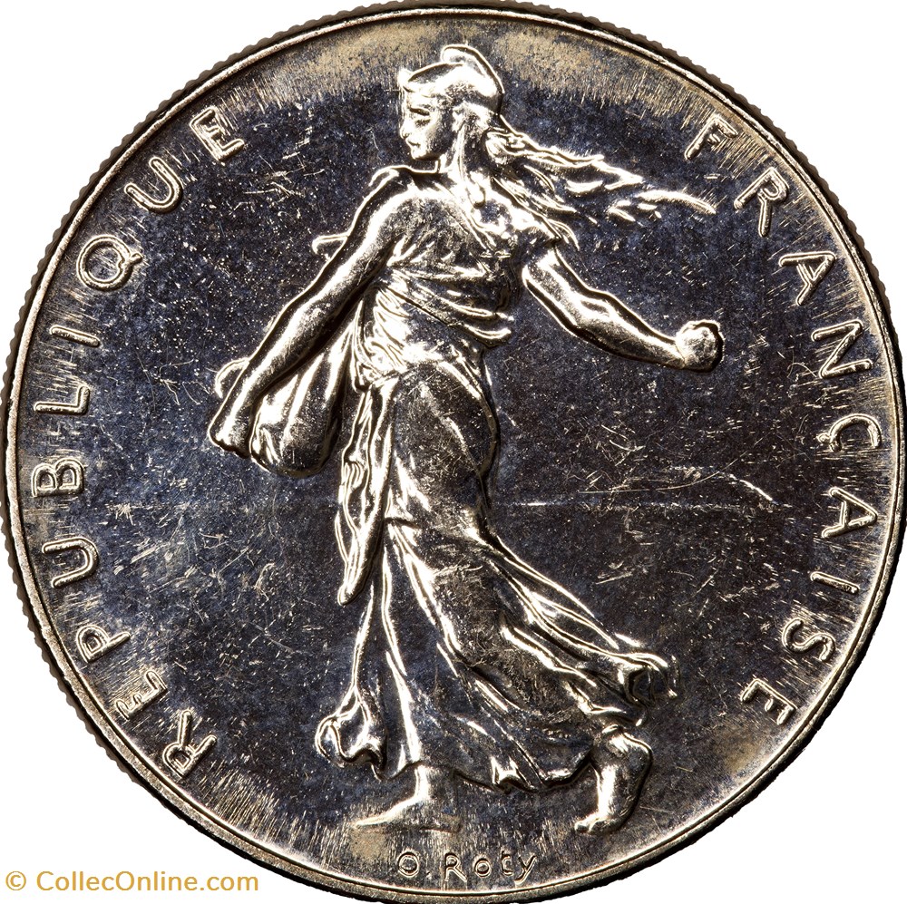 1 franc Semeuse, nickel, 2000, BU monnaies monde france 1 franc semeuse nickel 2000 bu