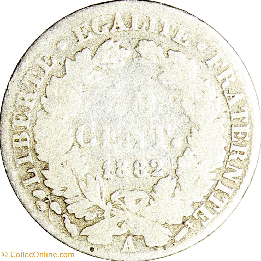 monnaies monde france 50 centimes ceres iiie republique 1882 paris