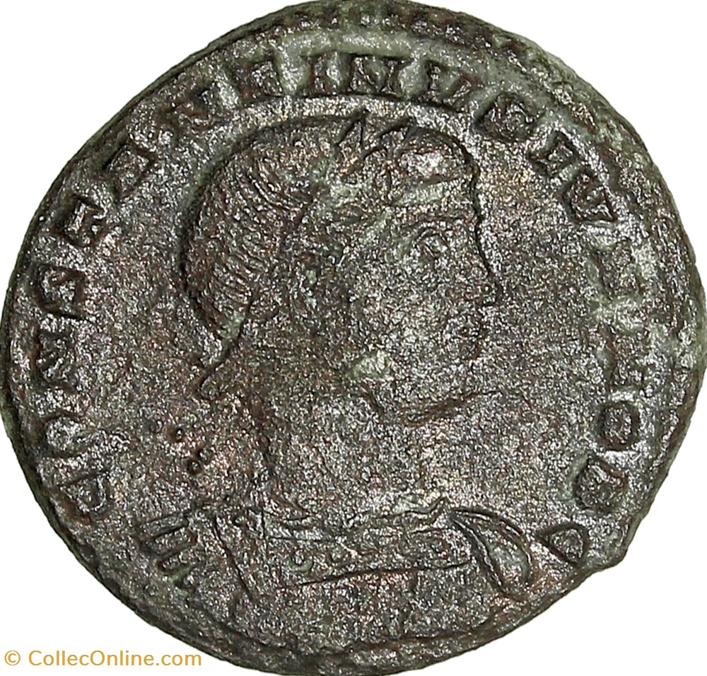 Centenionalis de Constantin II césar, Gloria Exercitus 2 enseignes, 330-333, Constantinople monnaies antiques romaines imperiales et republicaines centenionalis de constantin ii cesar gloria exercitus 2 enseignes 330 333 constantinople