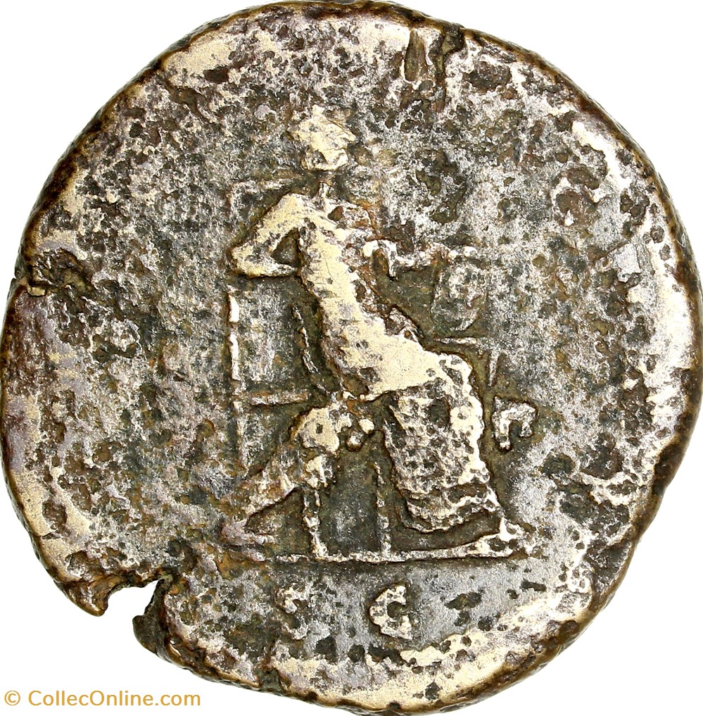 Sesterce de Faustine Jeune, Cybèle, 161-175, Rome monnaies antiques romaines imperiales et republicaines sesterce de faustine jeune cybele 161 175 rome