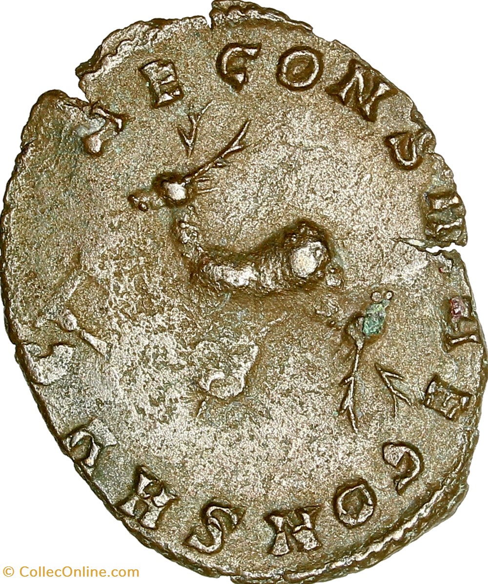 monnaies antiques romaines imperiales et republicaines antoninien de gallien cerf 267 268 rome