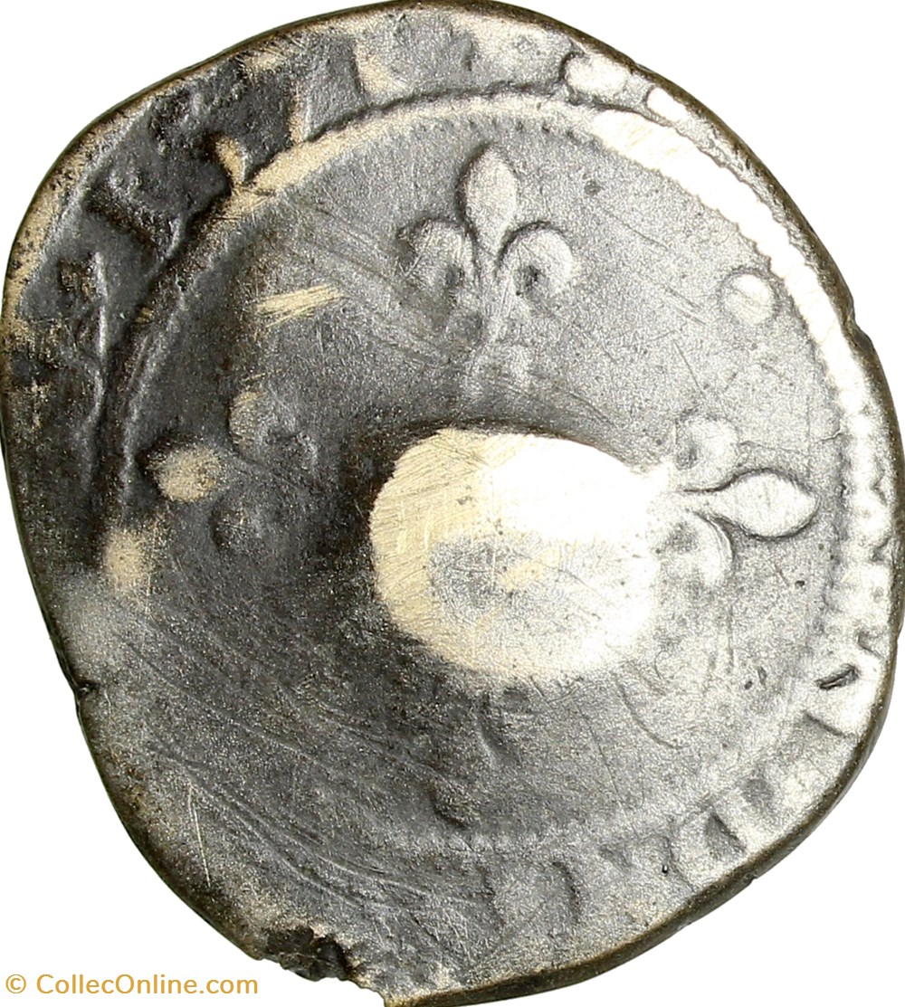 Double sol parisis de Charles IX, 1571, Montpellier monnaies europe medievale france royales double sol parisis de charles ix 1571 montpellier