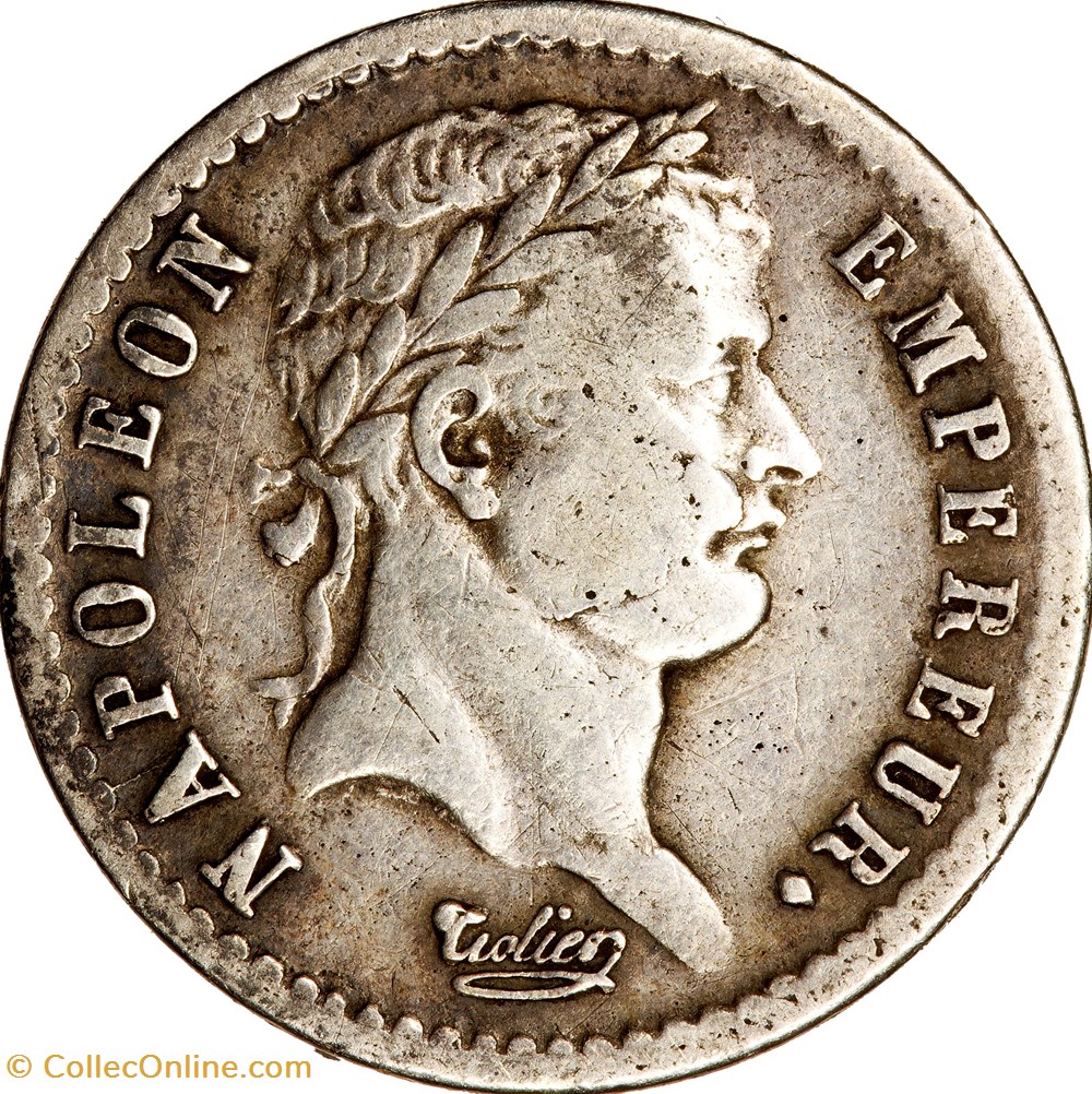 Demi-franc, tête laurée, République, Napoléon Ier, 1808, Paris monnaies monde france demi franc tete lauree republique napoleon ier 1808 paris