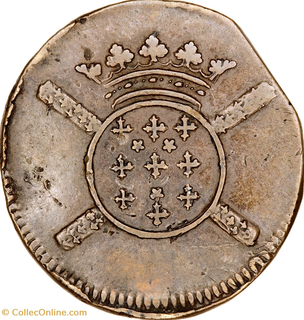 monnaies europe medievale a france royales 10 sols du siege de lille 1708 lille