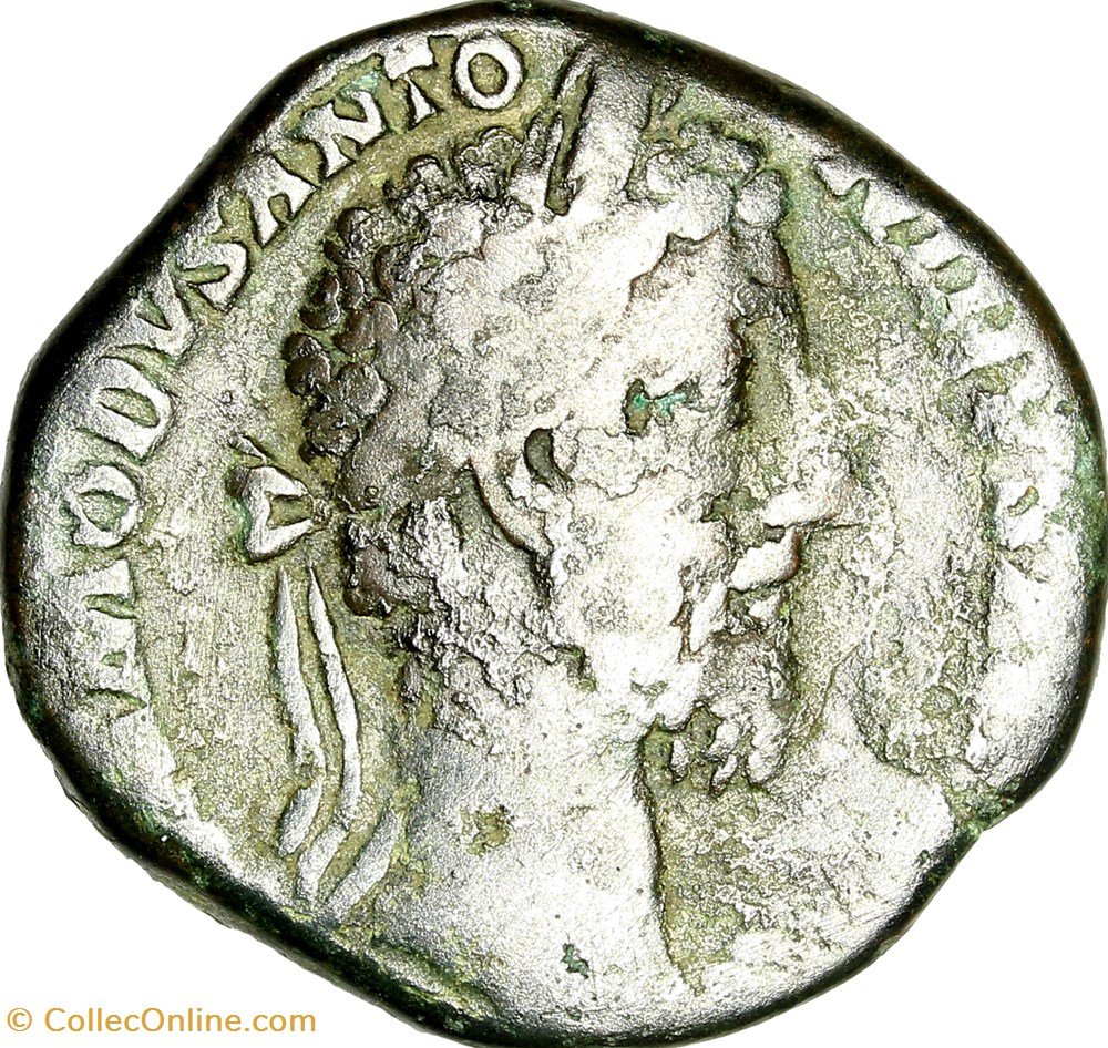 Sesterce de Commode, Rome, 183-184, Rome monnaies antiques a romaines republicaines imperiales sesterce de commode rome 183 184 rome