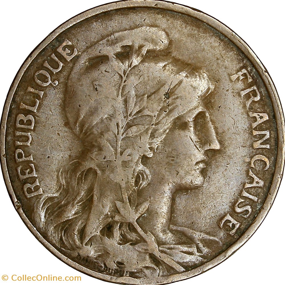 10 centimes Daniel-Dupuis, IIIe République, 1915, listel étroit monnaies france modernes 10 centimes daniel dupuis iiie republique 1915 listel etroit