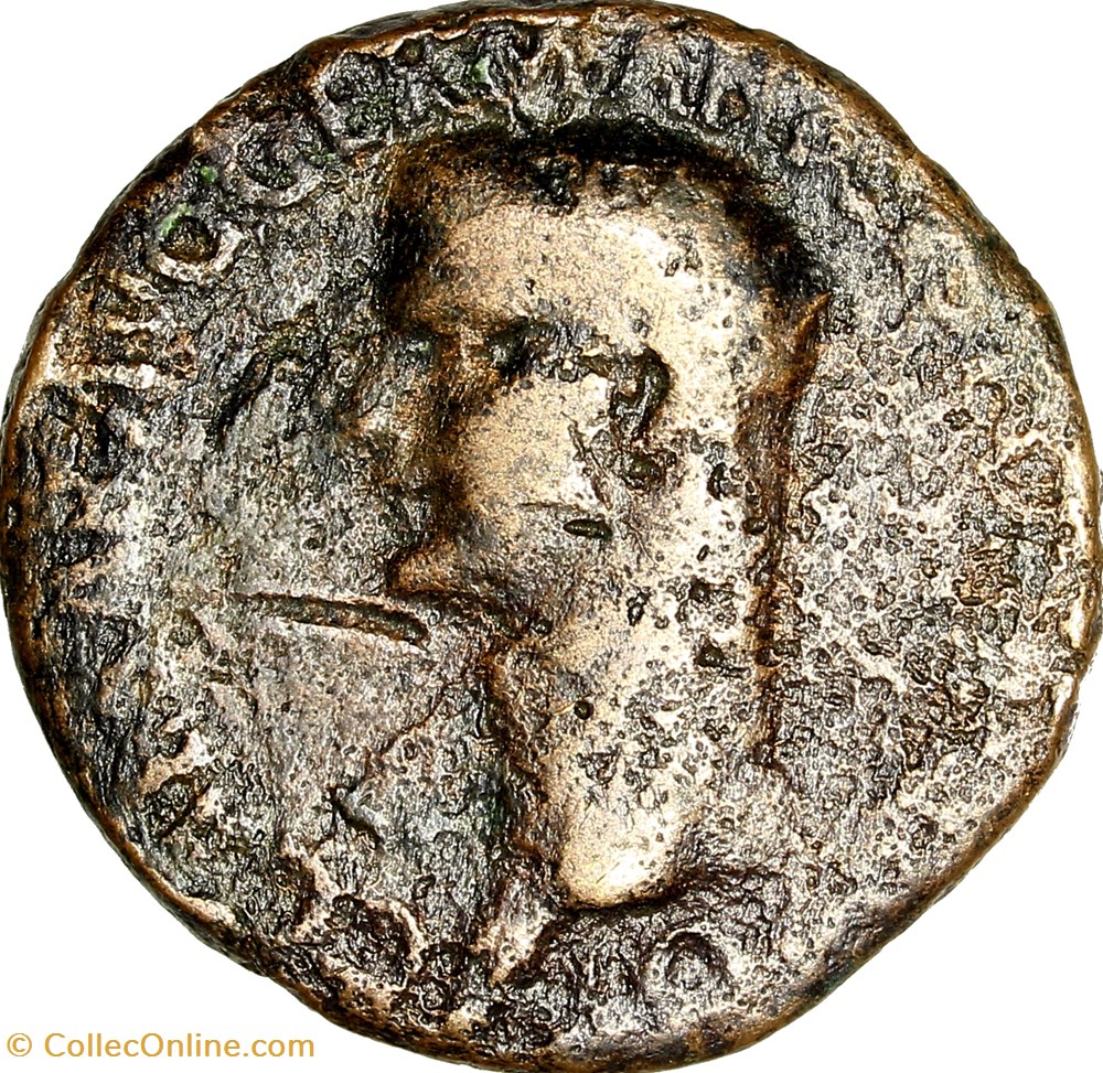 As de Caligula, Vesta, 37-38, Rome monnaies antiques romaines imperiales et republicaines as de caligula vesta 37 38 rome