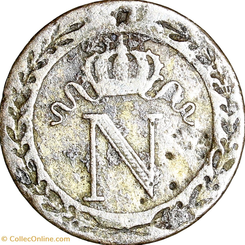 10 cent. à l'N couronnée, Napoléon Ier, 1809, Rouen monnaies monde france 10 cent a n couronnee napoleon ier 1809 rouen
