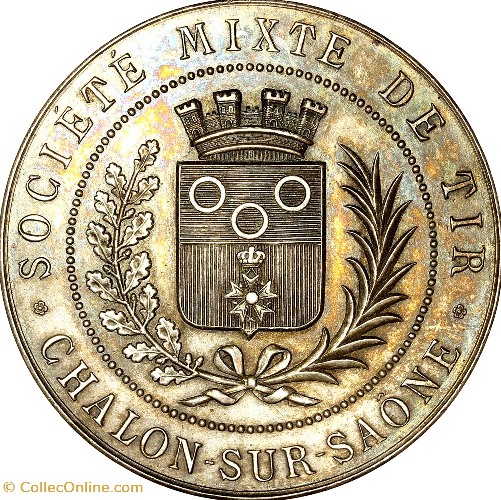 medailles france medaille de la societe mixte de tir de chalon sur saone 1900 1939