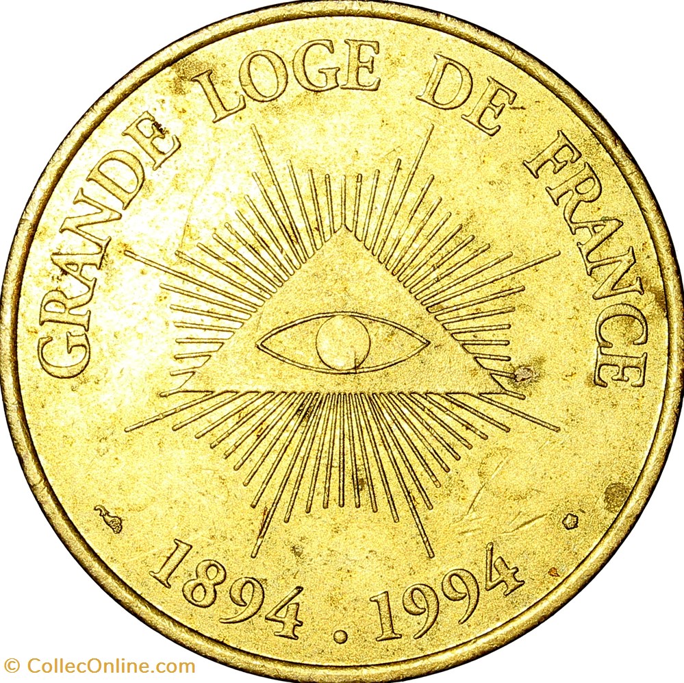Jeton de la Grande Loge de France, 1994 monnaies jetons mereaux jeton de la grande loge de france 1994
