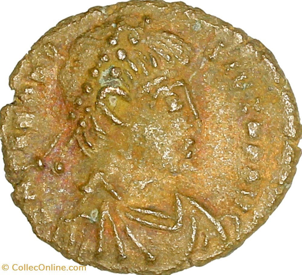 monnaies antiques romaines republicaines imperiales nummus de theodose ier victoria 383 395 atelier indetermine