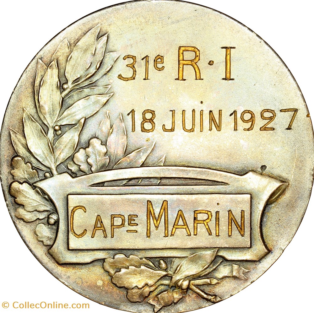 Médaille de concours d'escrime dans l'armée, 1927 medailles france medaille de concours escrime dans armee 1927