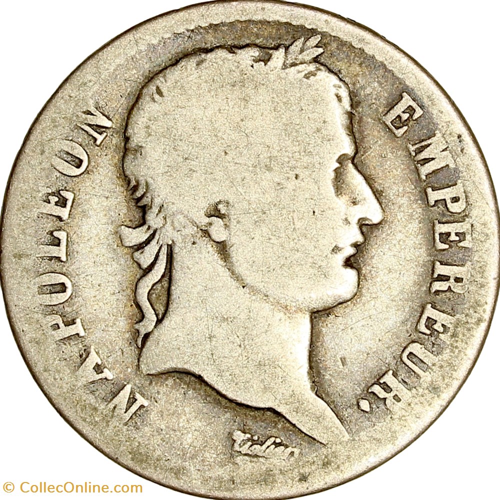 1 franc, tête laurée, Empire, Napoléon Ier, 1812, Limoges monnaies monde france 1 franc tete lauree empire napoleon ier 1812 limoges