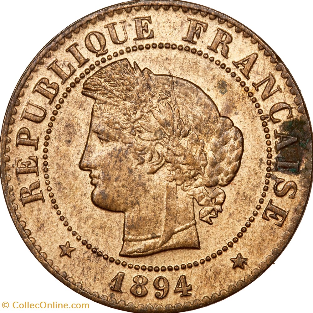 1 centime Cérès, IIIe République, 1894, Paris monnaies monde france 1 centime ceres iiie republique 1894 paris
