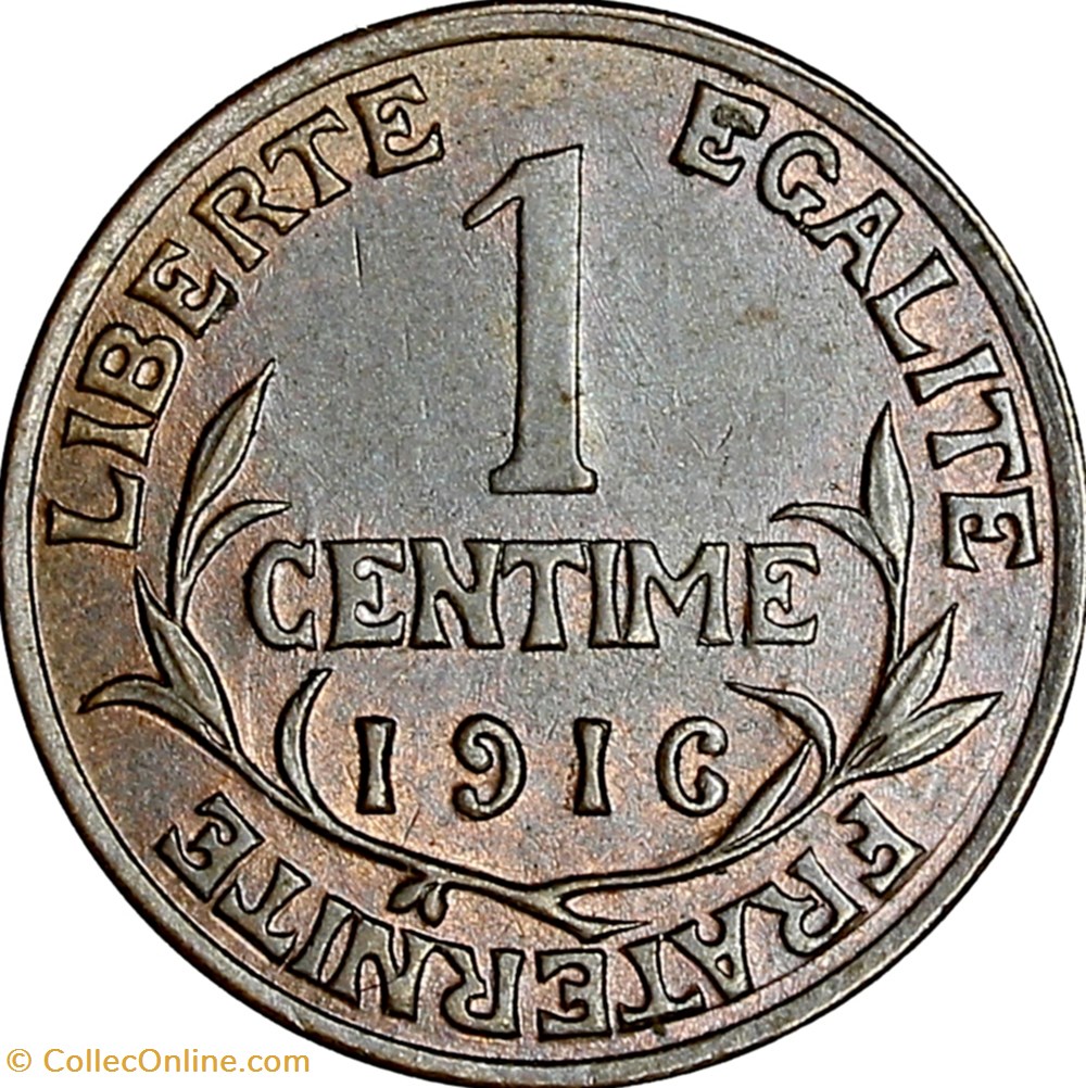monnaies monde france 1 centime daniel dupuis iiie republique 1916