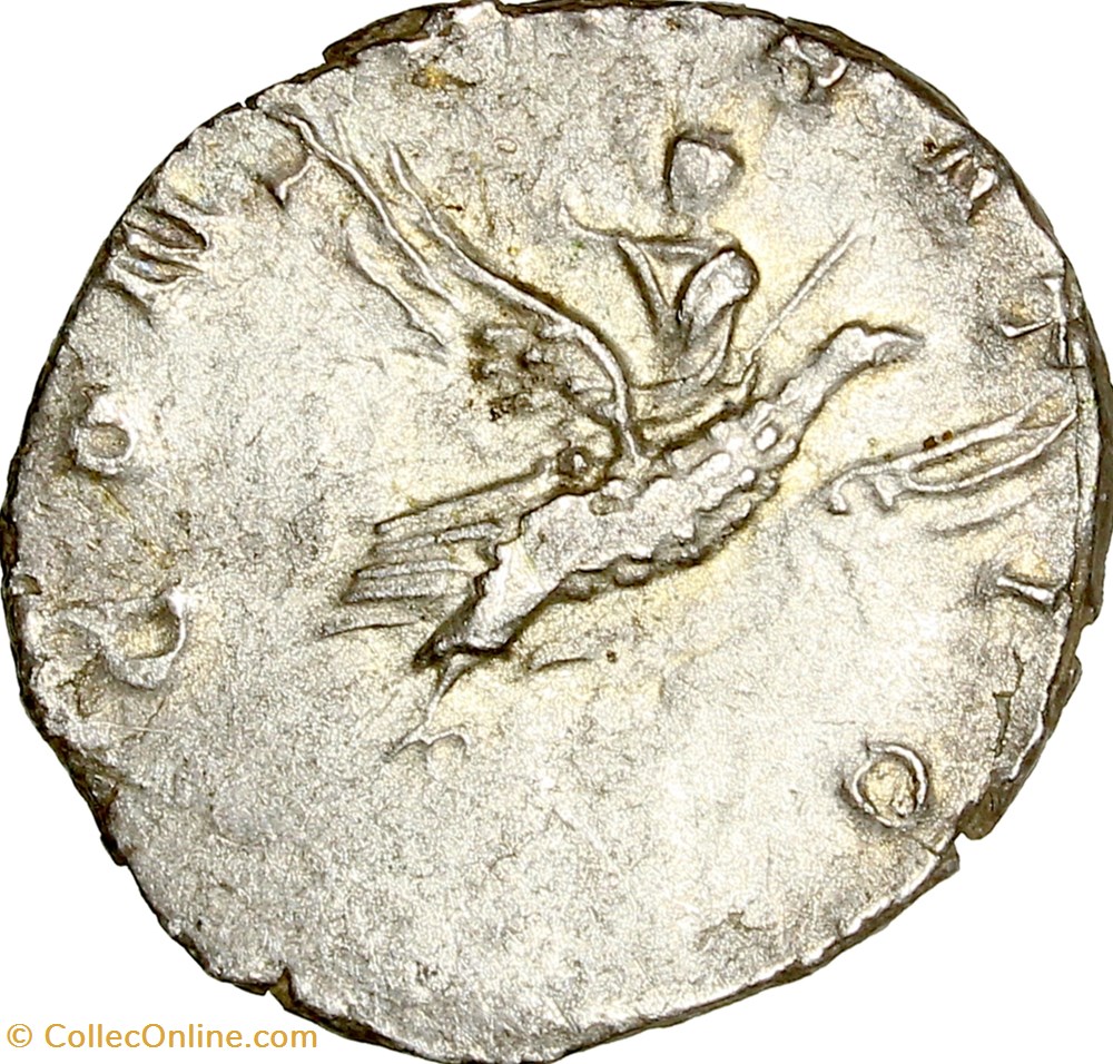 Antoninien de Valérien II divinisé, Aigle, 258-259, Cologne monnaies antiques romaines imperiales et republicaines antoninien de valerien ii divinise aigle 258 259 cologne