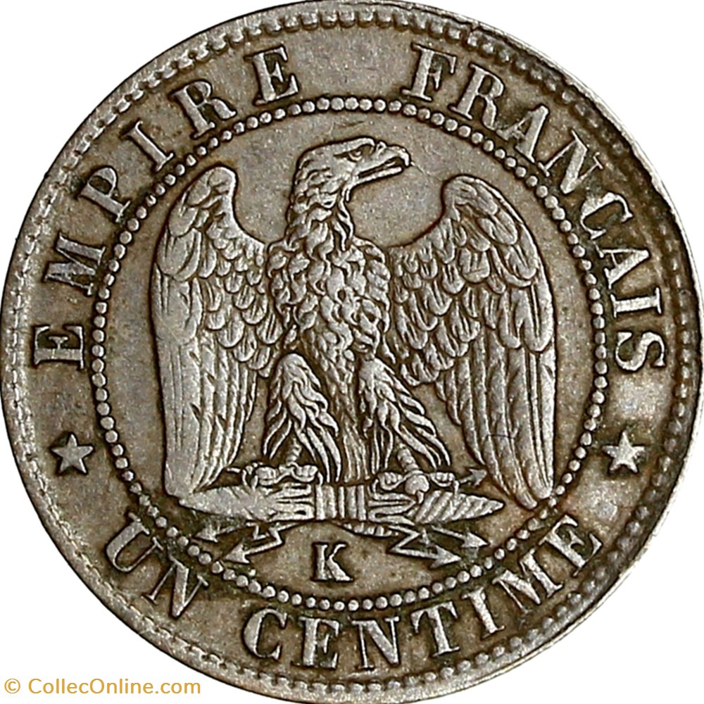 monnaies monde france un centime tete nue napoleon iii 1856 bordeaux